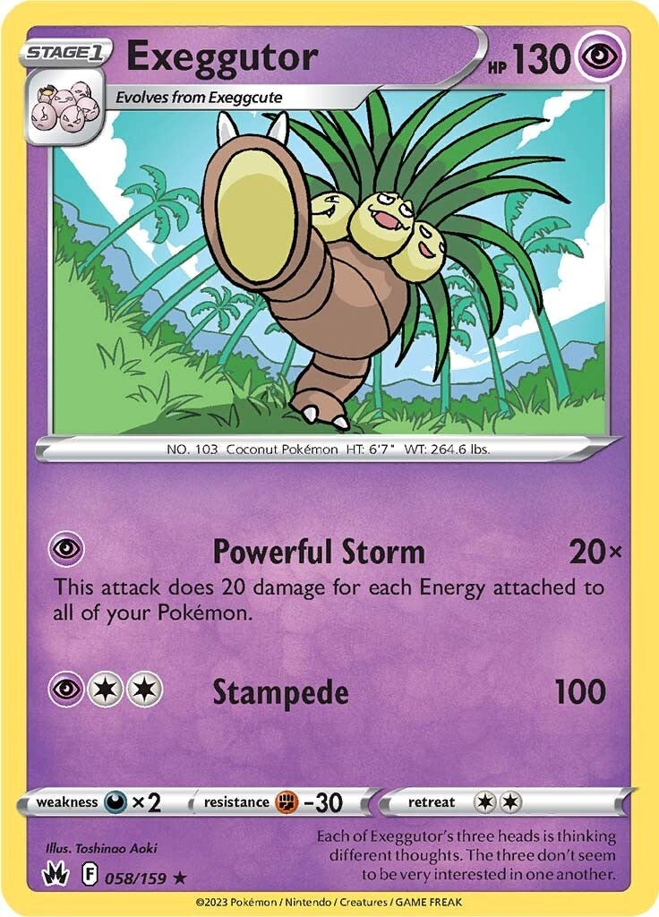 Exeggutor (058/159) [Sword & Shield: Crown Zenith] | Rock City Comics