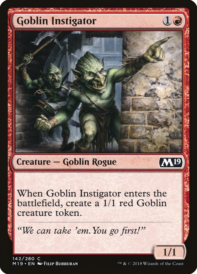 Goblin Instigator [Core Set 2019] | Rock City Comics