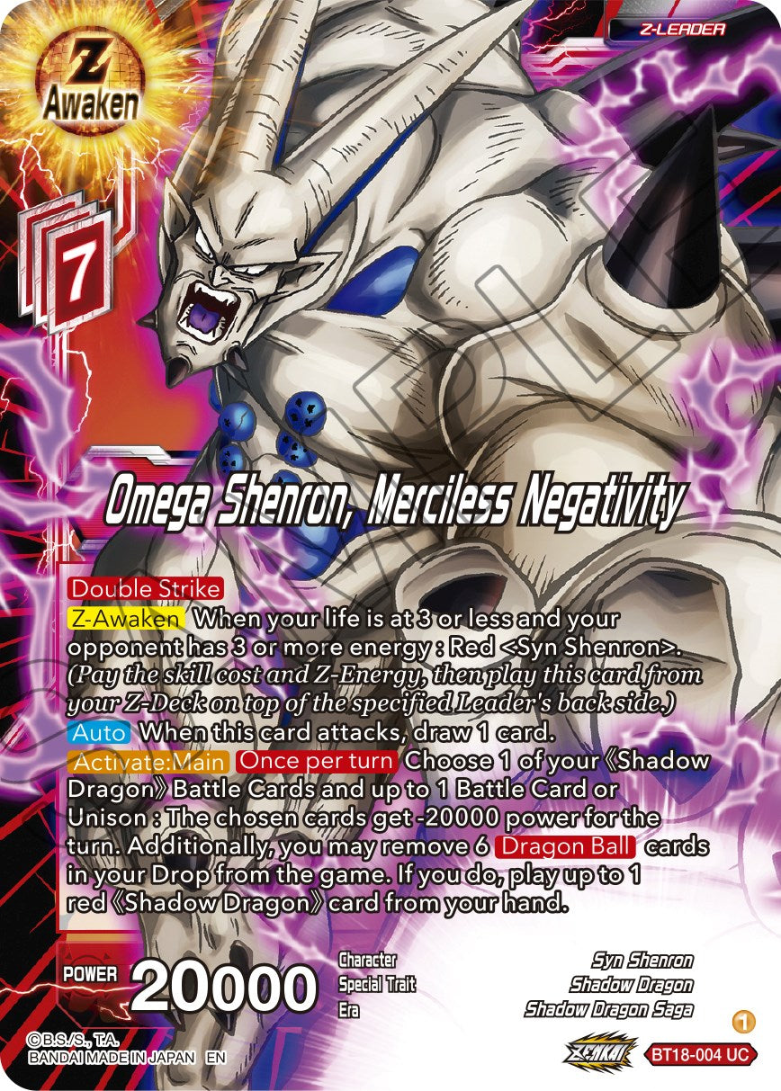 Omega Shenron, Merciless Negativity (BT18-004) [Dawn of the Z-Legends] | Rock City Comics