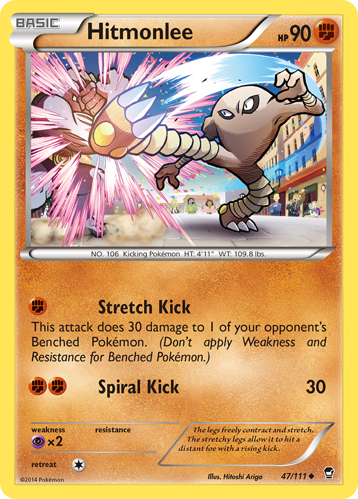 Hitmonlee (47/111) [XY: Furious Fists] | Rock City Comics