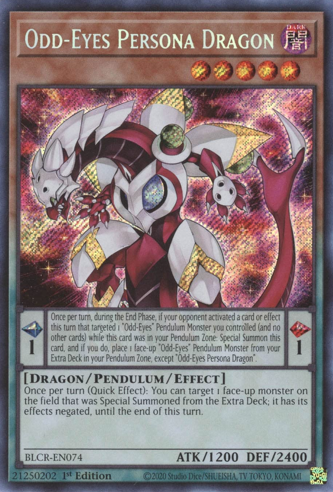 Odd-Eyes Persona Dragon [BLCR-EN074] Secret Rare | Rock City Comics