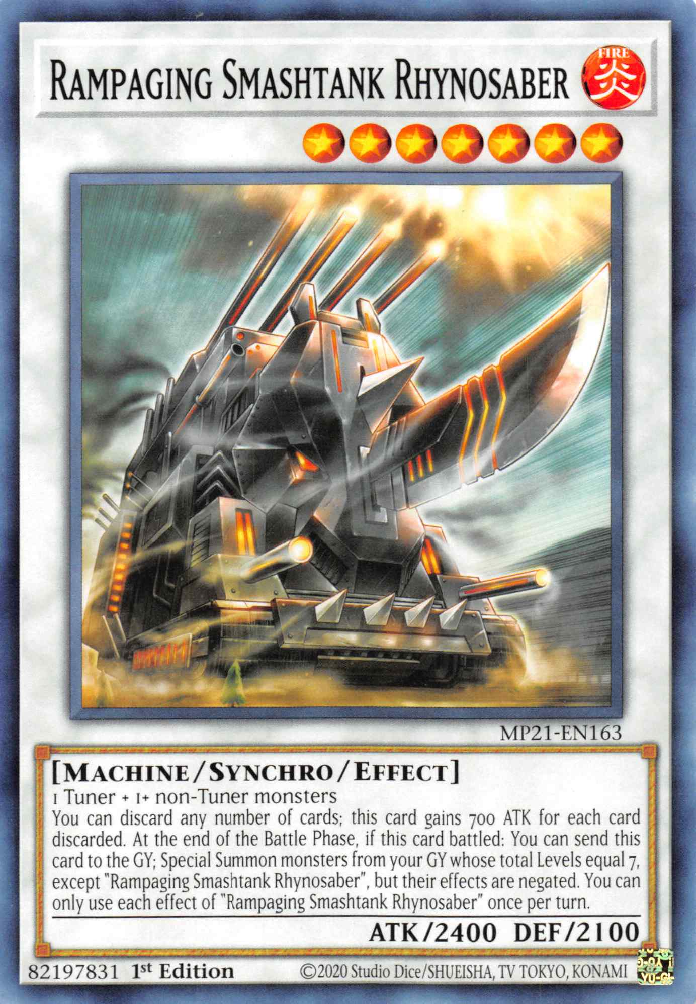 Rampaging Smashtank Rhynosaber [MP21-EN163] Common | Rock City Comics