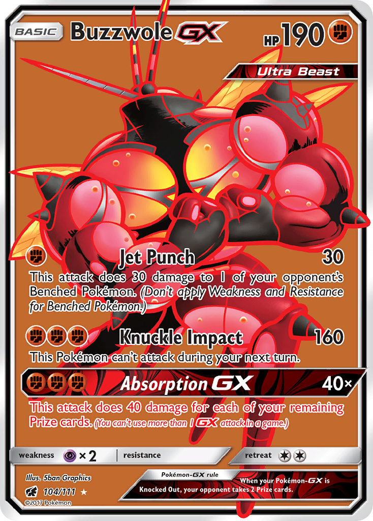 Buzzwole GX (104/111) [Sun & Moon: Crimson Invasion] | Rock City Comics