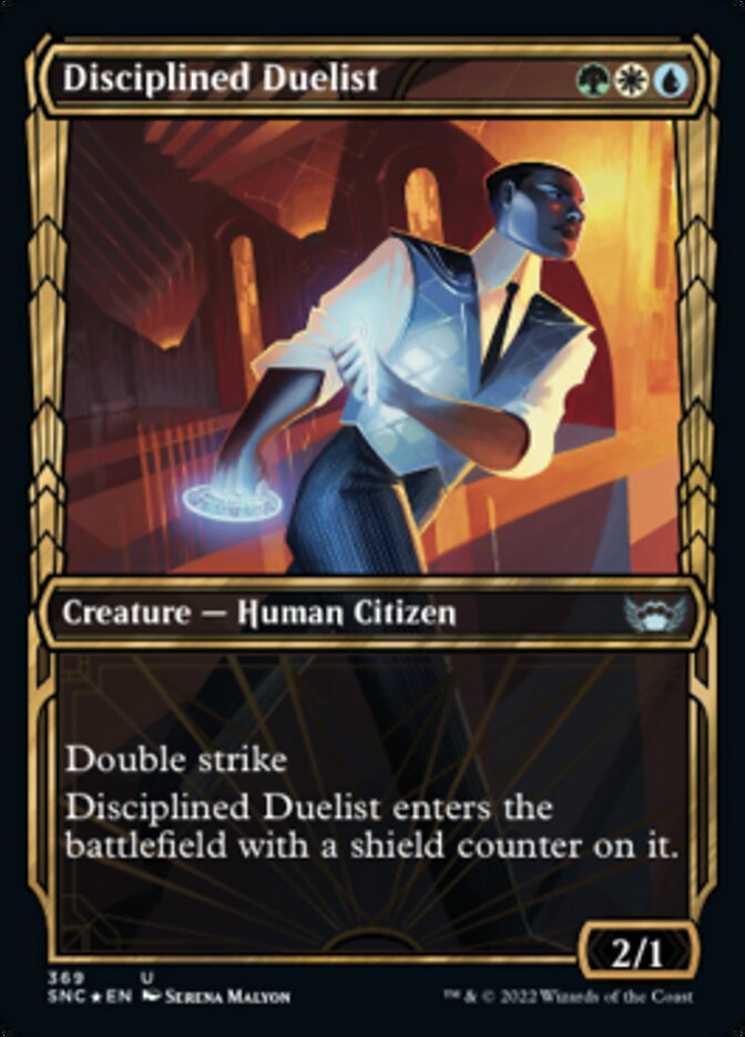 Disciplined Duelist (Showcase Golden Age Gilded Foil) [Streets of New Capenna] | Rock City Comics