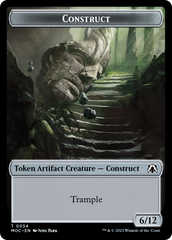 Phyrexian Golem // Construct Double-Sided Token [March of the Machine Commander Tokens] | Rock City Comics