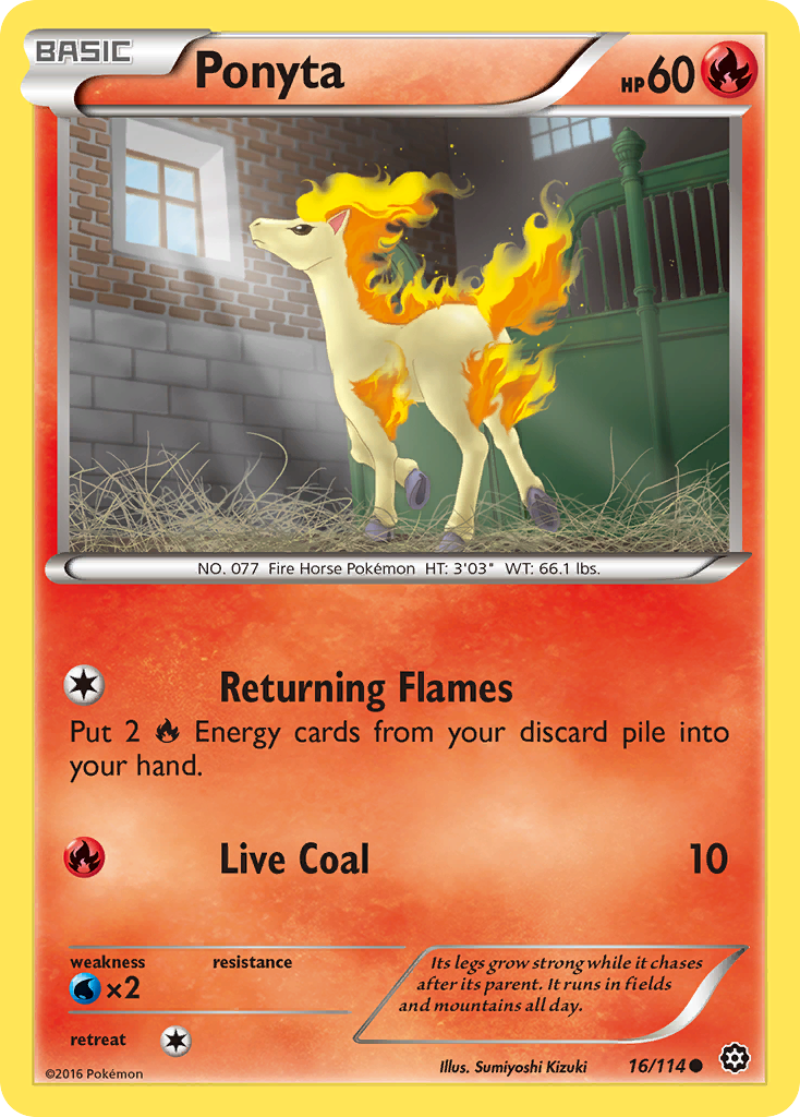 Ponyta (16/114) [XY: Steam Siege] | Rock City Comics