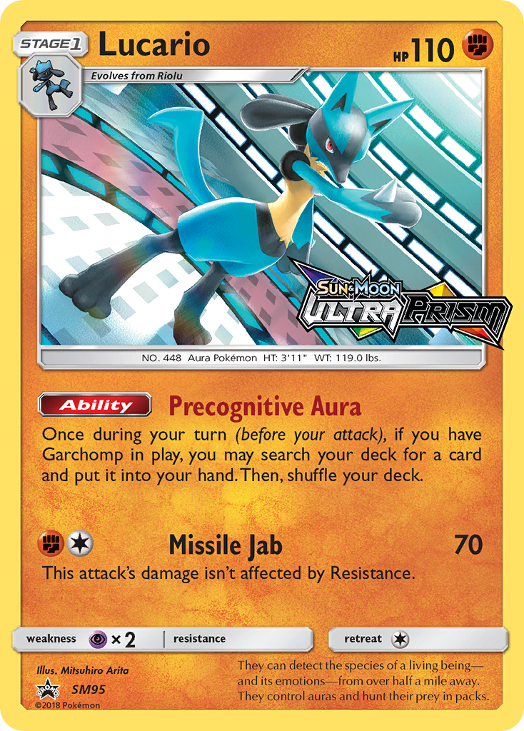 Lucario (SM95) (Prerelease Promo) [Sun & Moon: Black Star Promos] | Rock City Comics