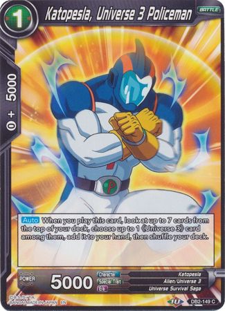 Katopesla, Universe 3 Policeman (Reprint) (DB2-149) [Battle Evolution Booster] | Rock City Comics