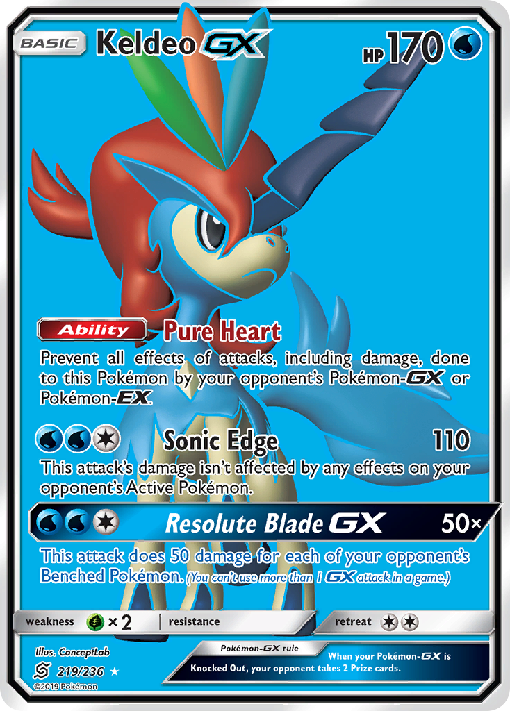 Keldeo GX (219/236) [Sun & Moon: Unified Minds] | Rock City Comics