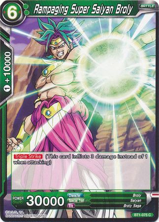 Rampaging Super Saiyan Broly [BT1-075] | Rock City Comics