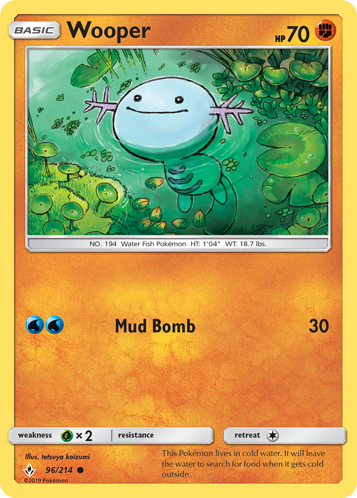 Wooper (96/214) [Sun & Moon: Unbroken Bonds] | Rock City Comics