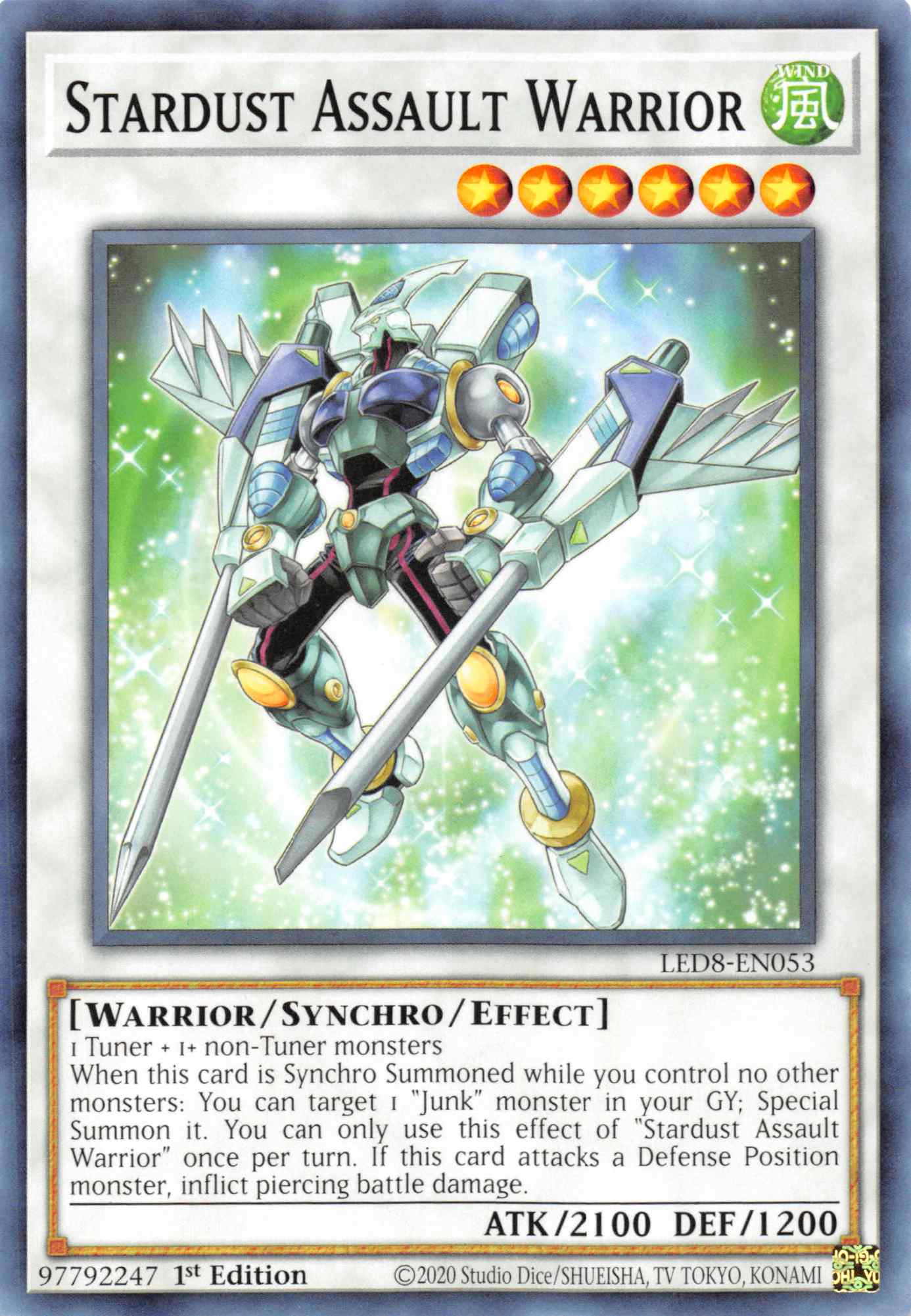 Stardust Assault Warrior [LED8-EN053] Common | Rock City Comics