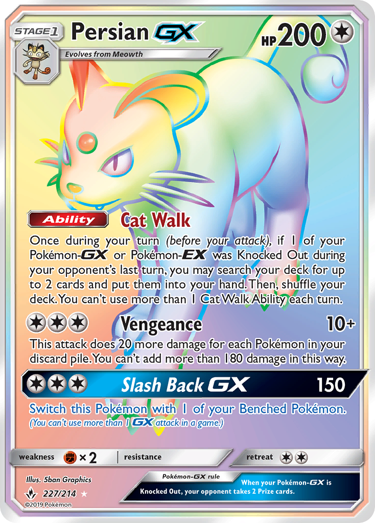 Persian GX (227/214) [Sun & Moon: Unbroken Bonds] | Rock City Comics