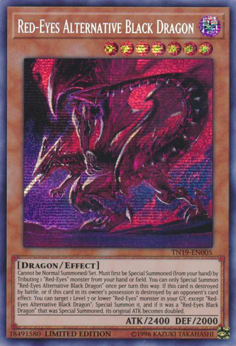 Red-Eyes Alternative Black Dragon [TN19-EN005] Prismatic Secret Rare | Rock City Comics