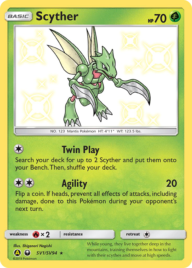 Scyther (SV1/SV94) [Sun & Moon: Hidden Fates - Shiny Vault] | Rock City Comics