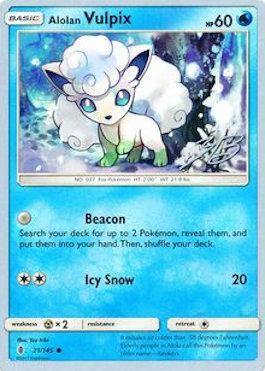 Alolan Vulpix (21/145) (Ice Path FTW - Zachary Bokhari) [World Championships 2017] | Rock City Comics