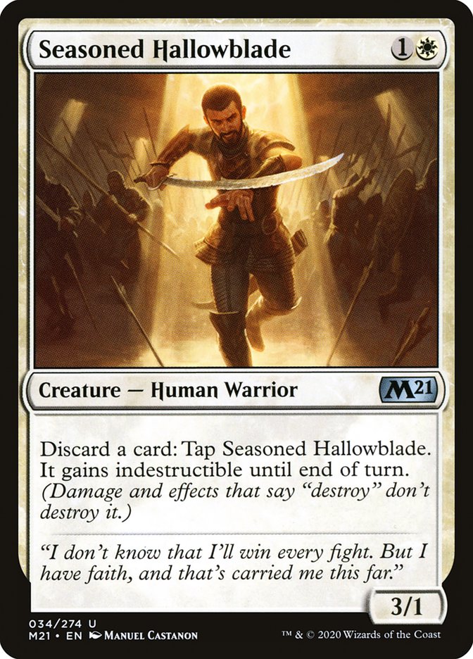 Seasoned Hallowblade [Core Set 2021] | Rock City Comics