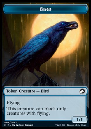 Clue // Bird Double-sided Token [Innistrad: Midnight Hunt Tokens] | Rock City Comics