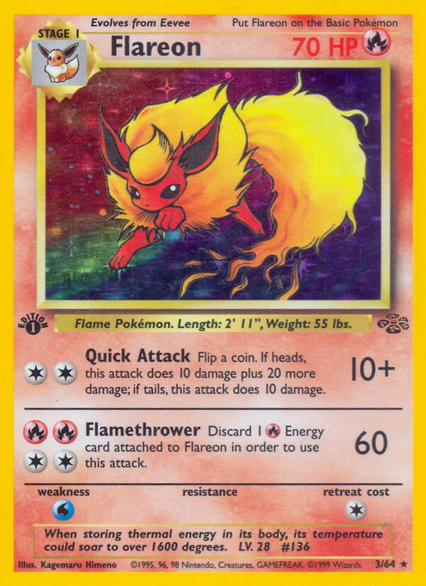 Flareon (3/64) [Jungle 1st Edition] | Rock City Comics