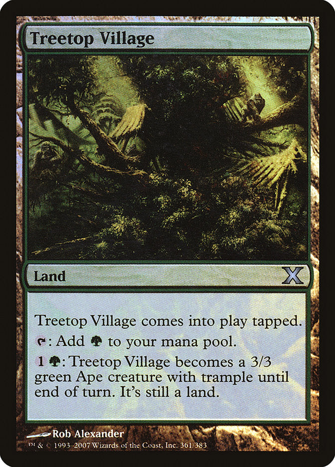 Treetop Village (Premium Foil) [Tenth Edition] | Rock City Comics