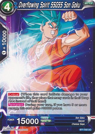 Overflowing Spirit SSGSS Son Goku [BT1-032] | Rock City Comics