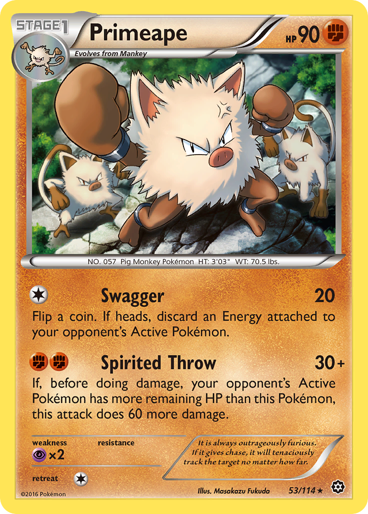 Primeape (53/114) [XY: Steam Siege] | Rock City Comics