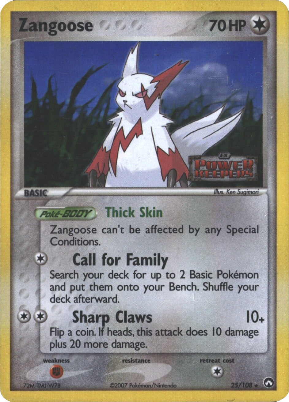 Zangoose (25/108) (Stamped) [EX: Power Keepers] | Rock City Comics