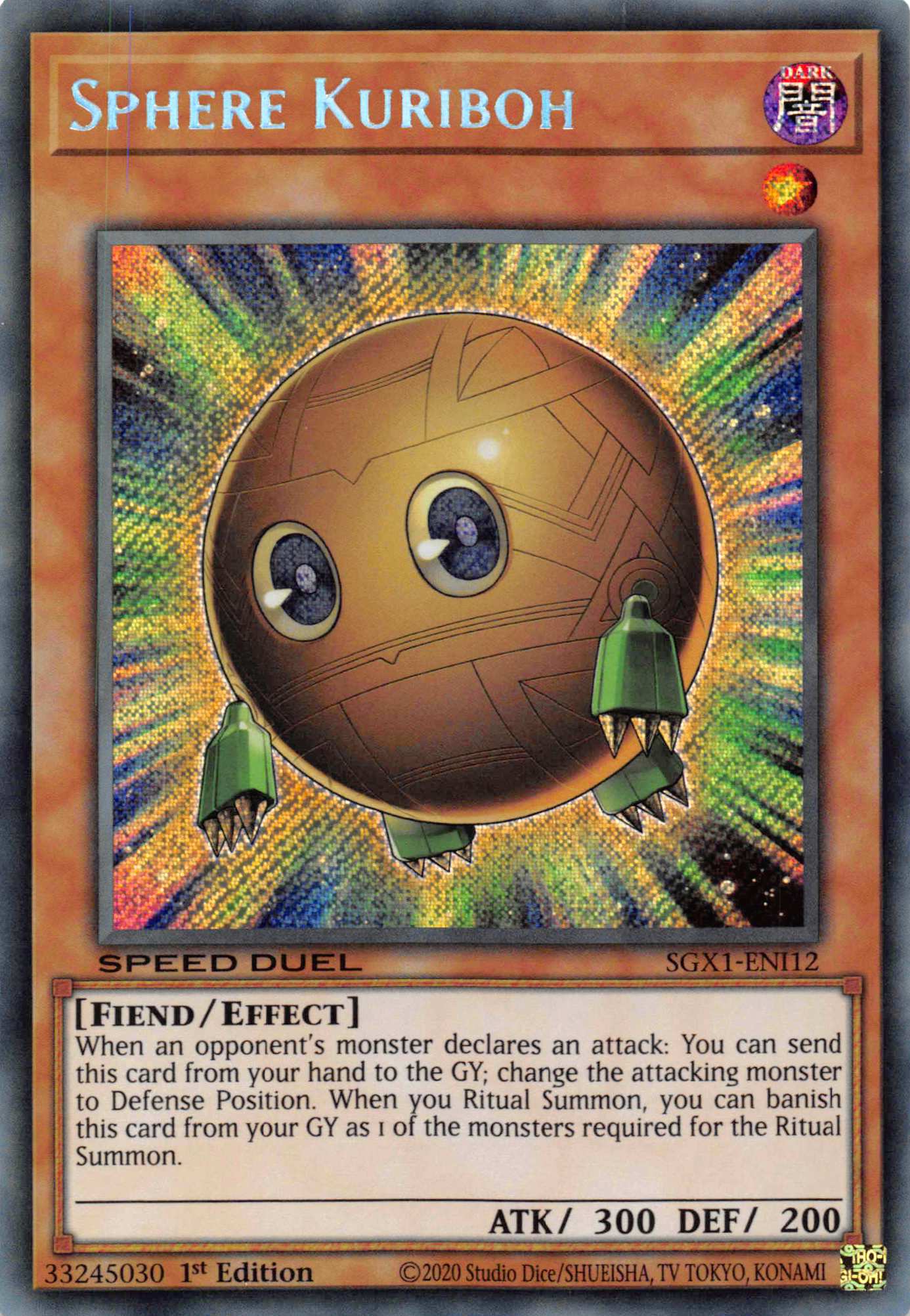 Sphere Kuriboh [SGX1-ENI12] Secret Rare | Rock City Comics