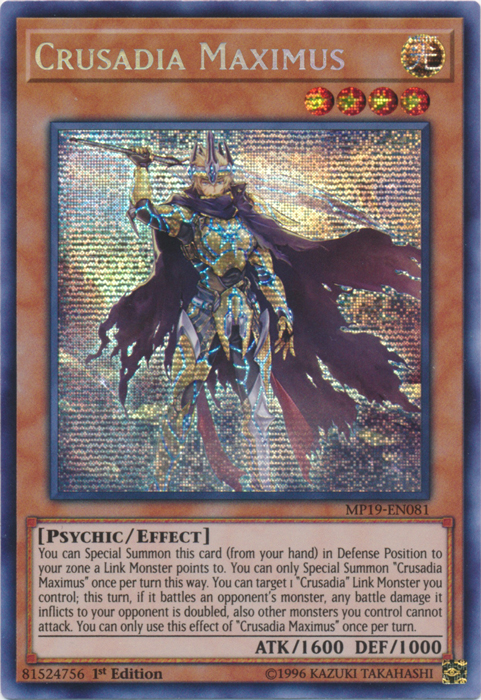 Crusadia Maximus [MP19-EN081] Prismatic Secret Rare | Rock City Comics