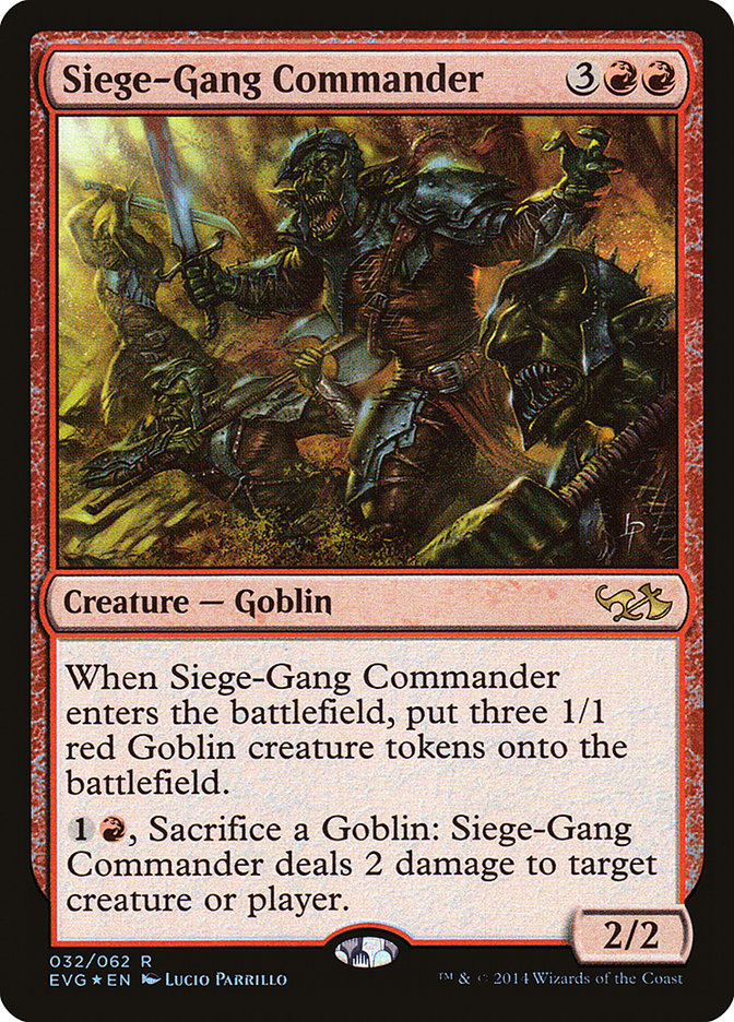 Siege-Gang Commander (Elves vs. Goblins) [Duel Decks Anthology] | Rock City Comics