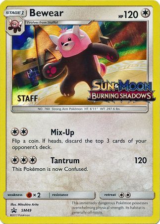 Bewear (SM49) (Staff Prerelease Promo) [Sun & Moon: Black Star Promos] | Rock City Comics