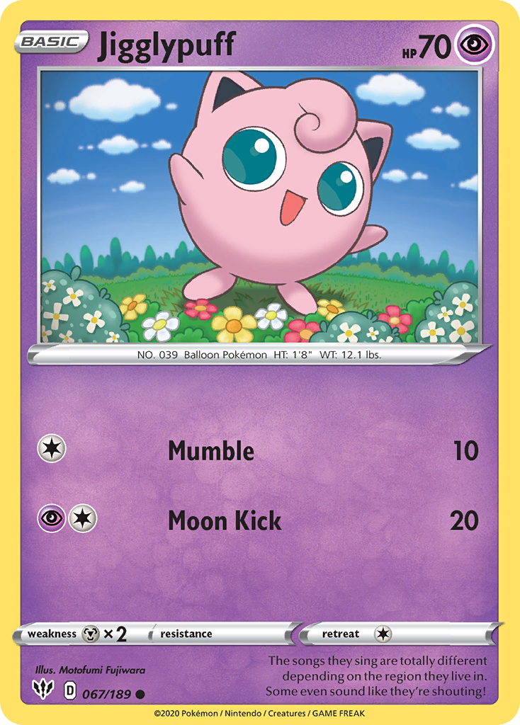 Jigglypuff (067/189) [Sword & Shield: Darkness Ablaze] | Rock City Comics