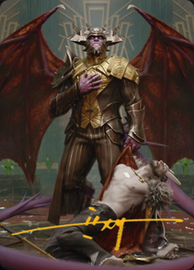 Ob Nixilis, the Adversary 1 Art Card (Gold-Stamped Signature) [Streets of New Capenna Art Series] | Rock City Comics