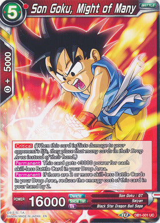 Son Goku, Might of Many (DB1-001) [Dragon Brawl] | Rock City Comics