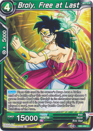 Broly, Free at Last (DB1-052) [Dragon Brawl] | Rock City Comics