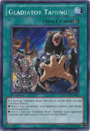 Gladiator Taming [EXVC-EN087] Secret Rare | Rock City Comics