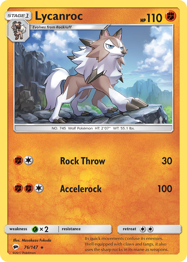 Lycanroc (76/147) [Sun & Moon: Burning Shadows] | Rock City Comics