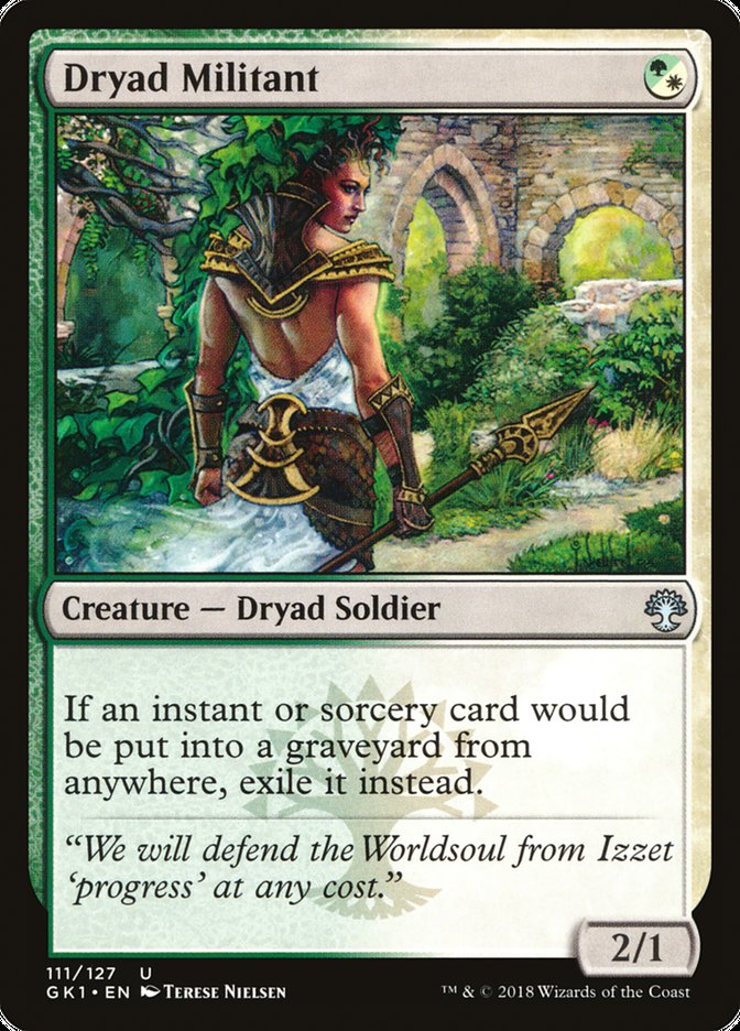 Dryad Militant [Guilds of Ravnica Guild Kit] | Rock City Comics