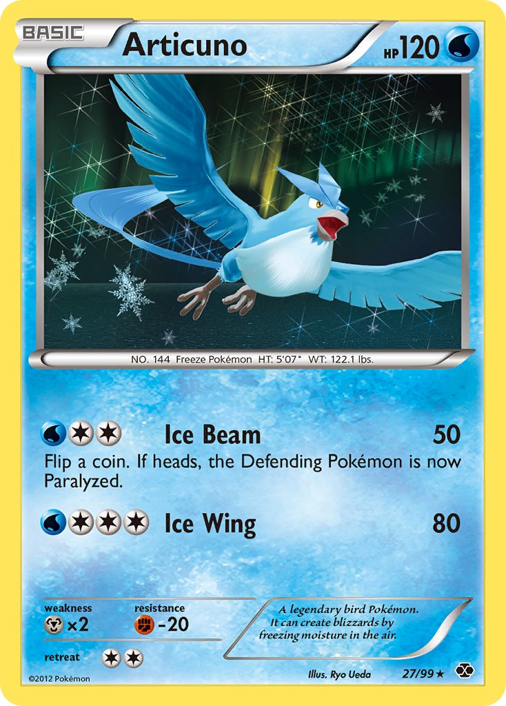 Articuno (27/99) (Blister Exclusive) [Black & White: Next Destinies] | Rock City Comics