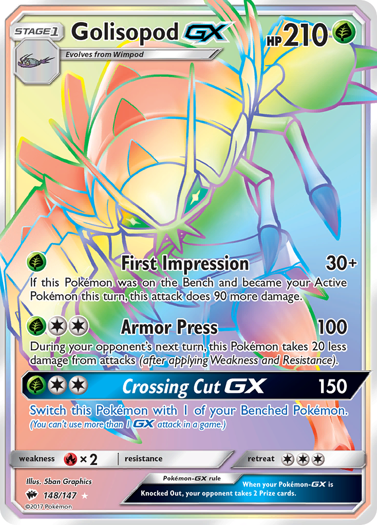 Golisopod GX (148/147) [Sun & Moon: Burning Shadows] | Rock City Comics