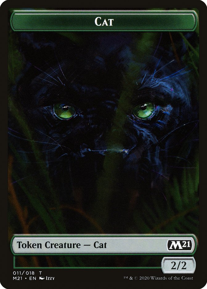 Beast // Cat (011) Double-sided Token [Core Set 2021 Tokens] | Rock City Comics