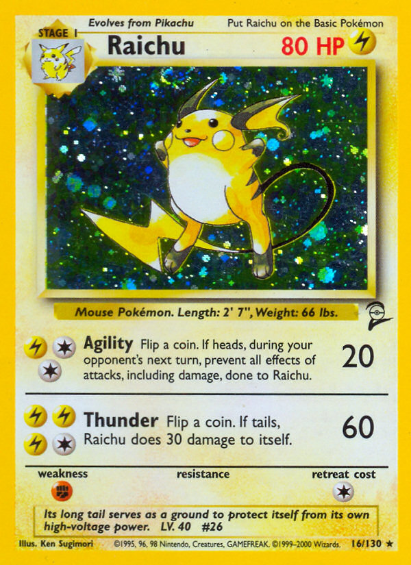 Raichu (16/130) [Base Set 2] | Rock City Comics