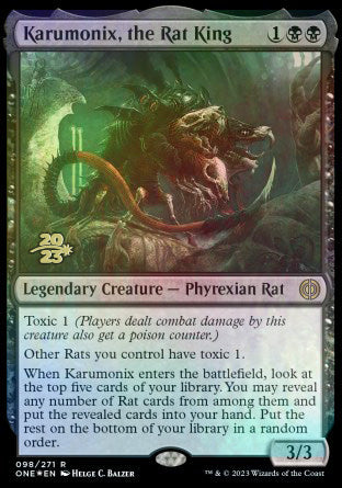 Karumonix, the Rat King [Phyrexia: All Will Be One Prerelease Promos] | Rock City Comics