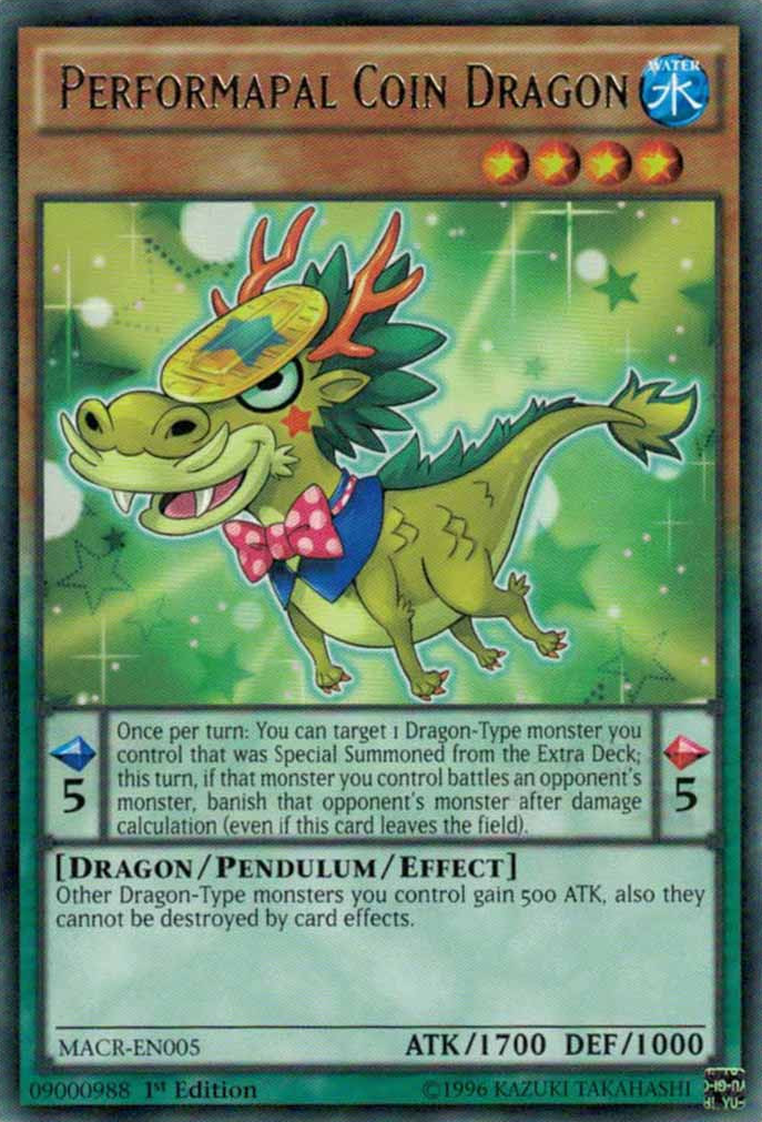 Performapal Coin Dragon [MACR-EN005] Rare | Rock City Comics