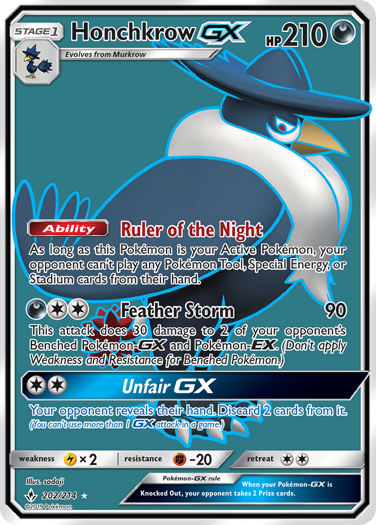 Honchkrow GX (202/214) [Sun & Moon: Unbroken Bonds] | Rock City Comics