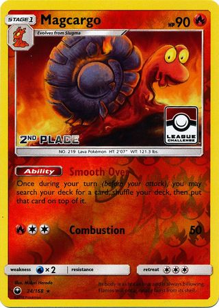 Magcargo (24/168) (League Promo 2nd Place) [Sun & Moon: Celestial Storm] | Rock City Comics