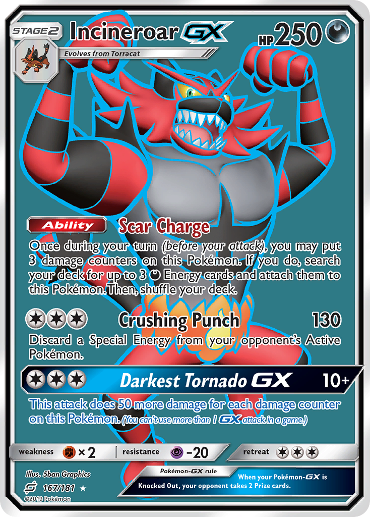 Incineroar GX (167/181) [Sun & Moon: Team Up] | Rock City Comics