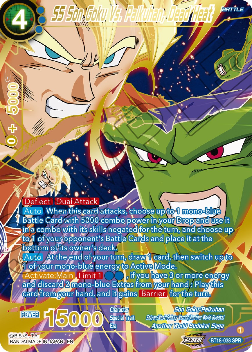 SS Son Goku Vs. Paikuhan, Dead Heat (SPR) (BT18-038) [Dawn of the Z-Legends] | Rock City Comics