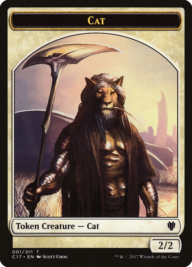 Rat (003) // Cat (001) Double-sided Token [Commander 2017 Tokens] | Rock City Comics