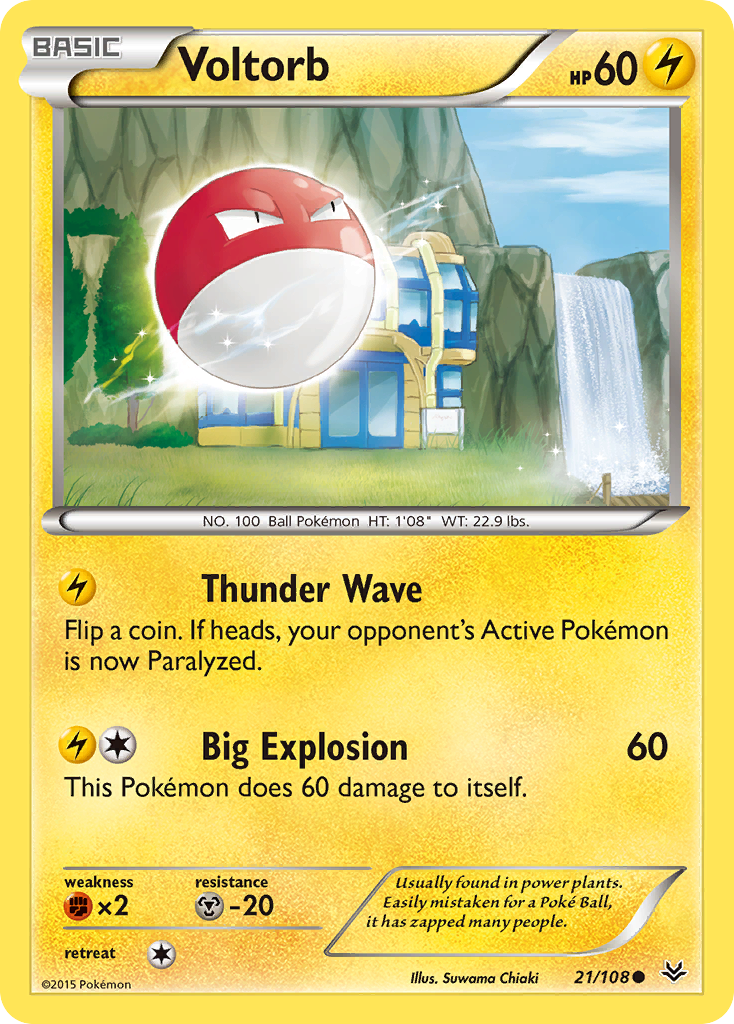 Voltorb (21/108) [XY: Roaring Skies] | Rock City Comics